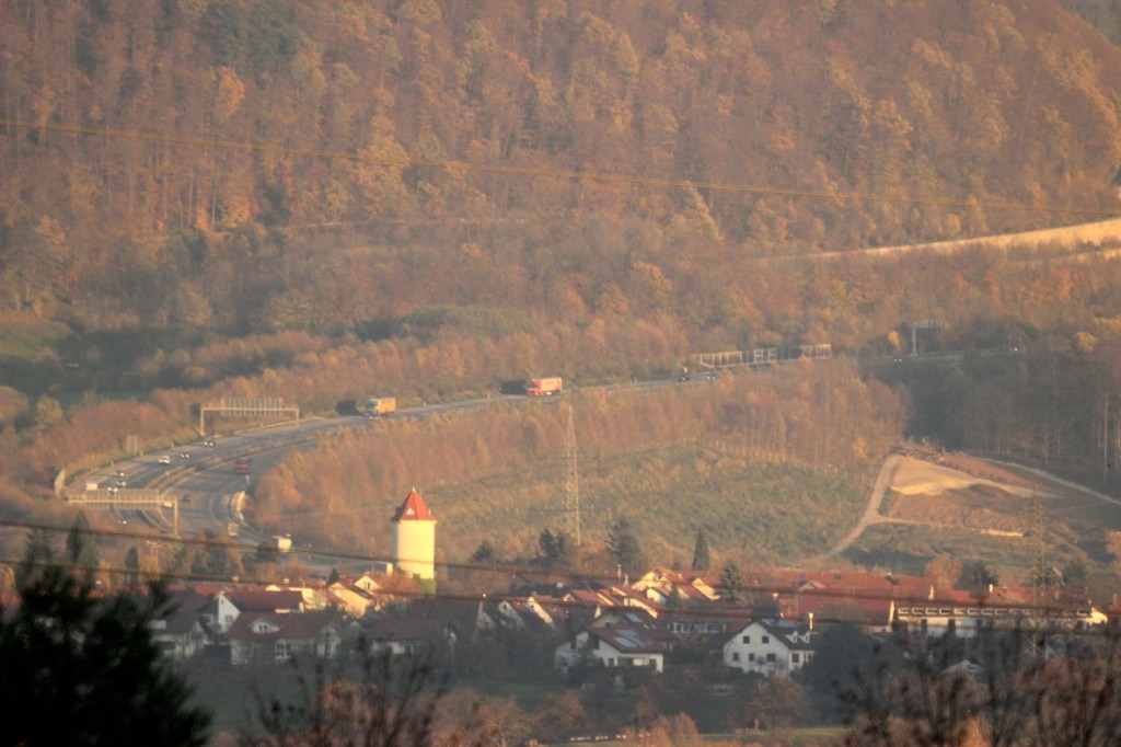 Die A8 am Aichelberg.